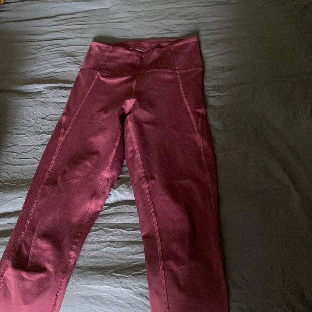 purple girlfriend leggings